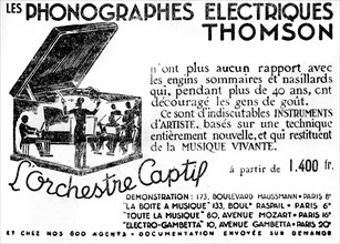 Années 30. Les phonographes électriques.