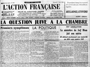 Frontpage of the newspaper 'L'Action Française'