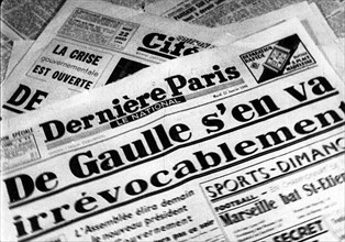 12 janvier 1946. Manchette de " Dernière Paris " : " de Gaulle s'en va ".