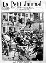 Bagarre aux alentours de la Bourse du Travail. Grève, 1908