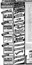 1939. Publicité dans la presse pour les pièces de théâtre.
