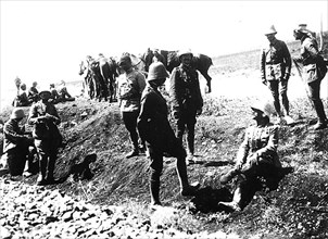 Le général Goybet et ses officiers avant la bataille de Damas. 1920