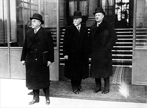 Sortie du Conseil des Ministres à l'Elysée. 1933