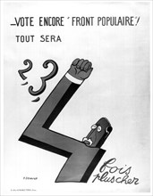 Caricature contre le Front Populaire, 1936