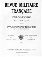 1927. Couverture de la Revue Militaire Française.