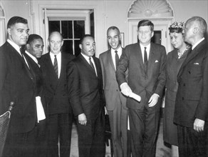 Reception of the black leaders by Kennedy.  March 17, 1962.