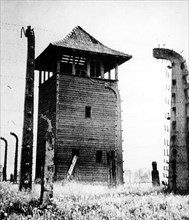 Allemagne. Guerre 39-45. Mirador d'un camp de concentration.