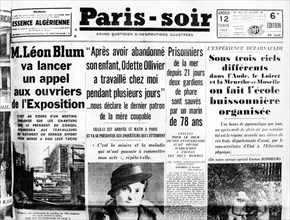Une de Paris-Soir (12 février 1937).