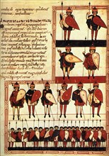 Manuscrit, hommes d'armes (XIe siècle)