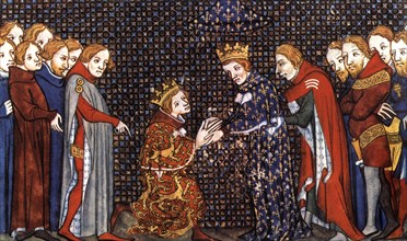 Manuscrit, hommage d'Edouard III à Philippe IV pour la Guyenne