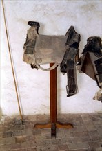 Tower of Michel de Montaigne, antique saddle