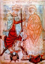 King Dagobert I, and St. Eloi, his treasurer