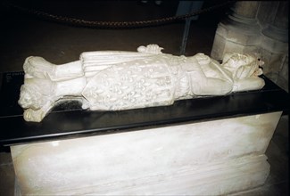 Recumbent statue of Charles I, count of Anjou, King of Sicily (1225 -1285)