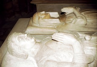 Louis, comte d'Evreux, fils de Philippe III le Hardi et de Marie de Brabant (1276 - 1319). Marguerite d'Artois, sa femme ( ? - 1311).