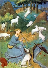 Joan of Arc looking after her sheep