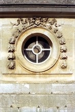 Versailles, the Petit Trianon, oeil-de-bœuf window of a pavilion facing the main courtyard