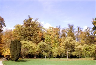 Versailles, parc du Petit Trianon en automne