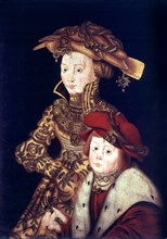Joanna the Mad, Queen of Castille, with her son (Charles V)