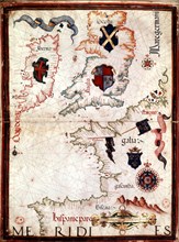 Carte portulan d'Europe. XVIème siècle