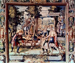 Jeu du Tiquet (an early form of croquet). Gobelins tapestry