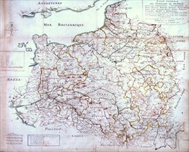 Overall map of  the "gabelles" (salt tax) in France