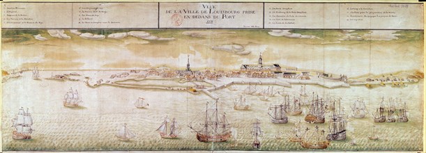 Vue de Louisbourg (Canada) en 1731