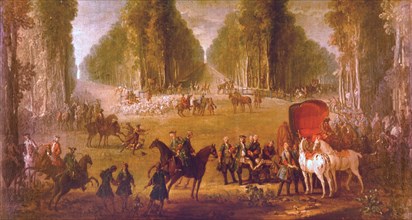 Oudry, Hunting party under Louis XV at Le Puy du Roy