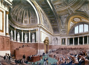 Une séance au Sénat. Vers 1830