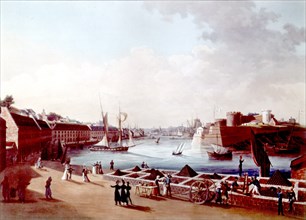 Ambroise-Louis Garneray, vue de port de Brest
