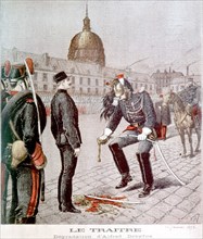 Dégradation de Dreyfus dans la cour des Invalides