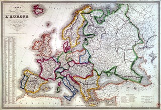 Carte de l'Europe en 1836