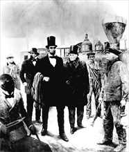Lincoln (1809-1865) arrives to Washington, 1861