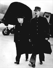 De Gaulle and Churchill at the end of the war