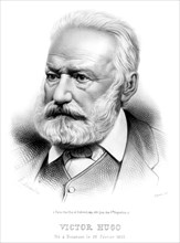 Victor Hugo (Besançon 1802 - Paris 1885). Gravure.