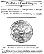 'L'Alchimie moderne'. (modern alchemy). The Philosopher's Stone