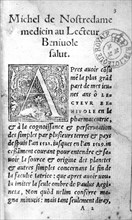 Traité de Nostradamus, 1555