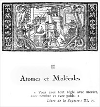 Book of Alchemy, atoms and molecules