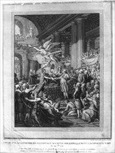 Louis XVI à l'Assemblée Nationale, accepte solennellement la Constitution