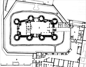 Plan de la Bastille d'après les plans contemporains