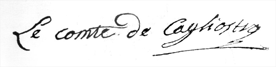 Signature de Cagliostro