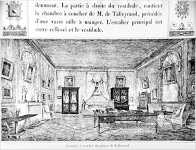 La chambre  à coucher de Talleyrand à Valençay