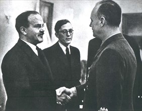 Rencontre de Von Ribbentrop et de Molotov à Berlin en 1940