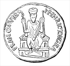 Escisse du sceau d'Henri 1er.
