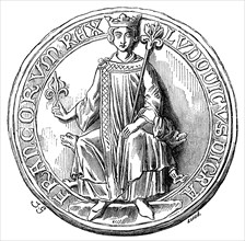 Sketch of the seal of Saint Louis.