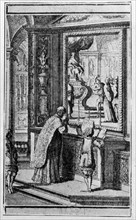 Taking mass in a 17th Century church