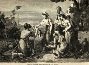 Meeting of Eliezer, messanger of Abraham, with Rebecca.
