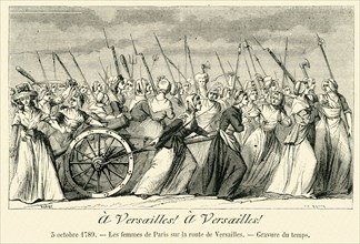 Les femmes de Paris sur la route de Versailles.