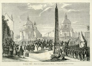 Entrée de l'armée française à Rome.