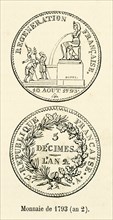 Currency from 1793 (the Second Year).
