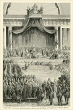 Opening of the States-General in the "salle des Menus", in Versailles.